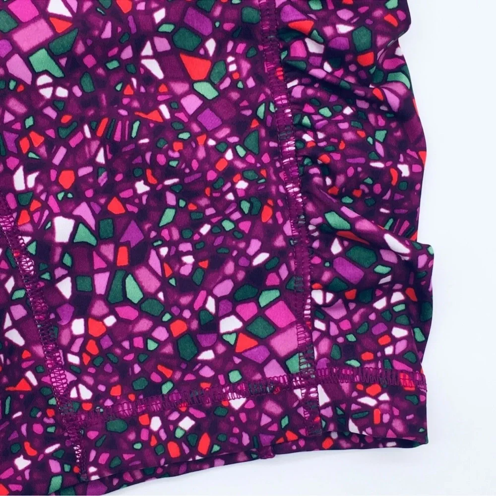Lululemon Women’s Shorts Size 4 Speed Track Short Paradise Geo Print‎ Plum